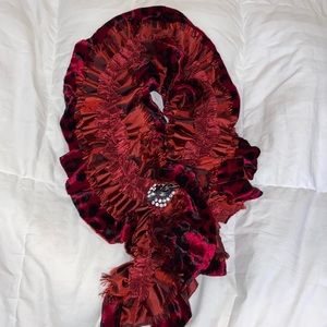 Maroon red scarf